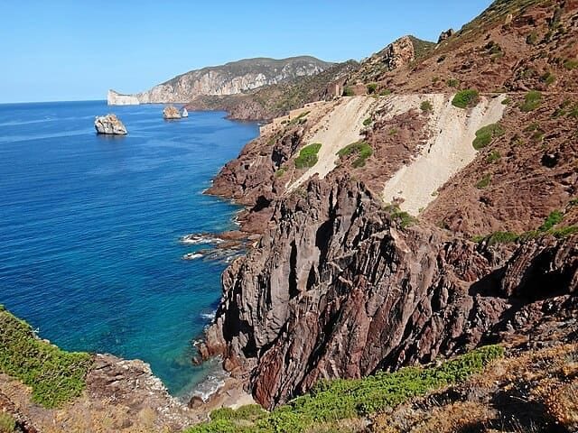 Uno spettacolare scorcio di Nebida.